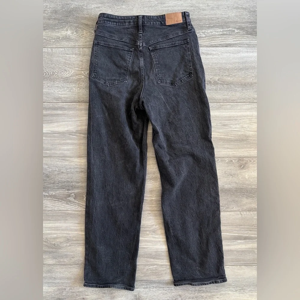Madewell High Rise Straight Loose Black Denim Jeans 29 Waist Tall - Picture 5 of 8